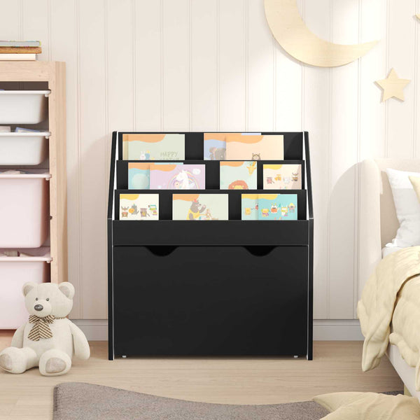 Schwarzes Kinderregal 60x29,5x69cm
