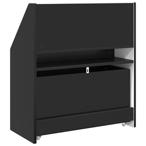 Schwarzes Kinderregal 60x29,5x69cm