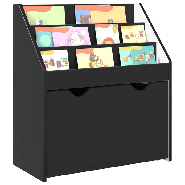 Schwarzes Kinderregal 60x29,5x69cm