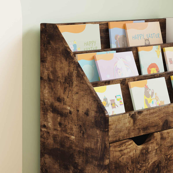 vidaXL Étagère pour enfants Chêne fumé 60 x 29,5 x 69 cm Bois d'ingénierie