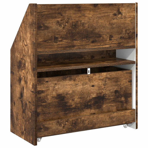 vidaXL Étagère pour enfants Chêne fumé 60 x 29,5 x 69 cm Bois d'ingénierie