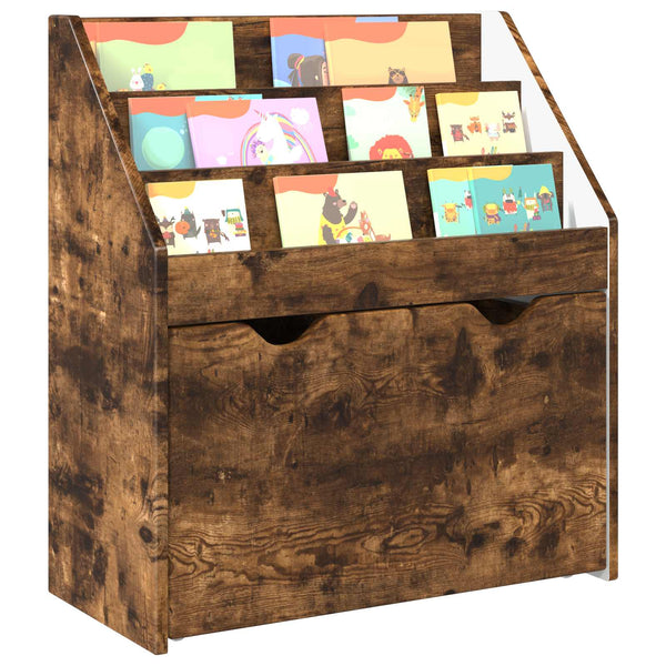 vidaXL Étagère pour enfants Chêne fumé 60 x 29,5 x 69 cm Bois d'ingénierie