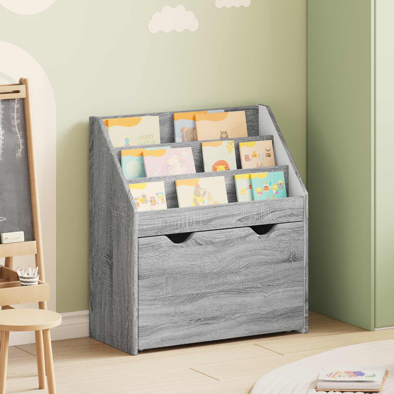Kinderregal Sonoma Grau 60 cm