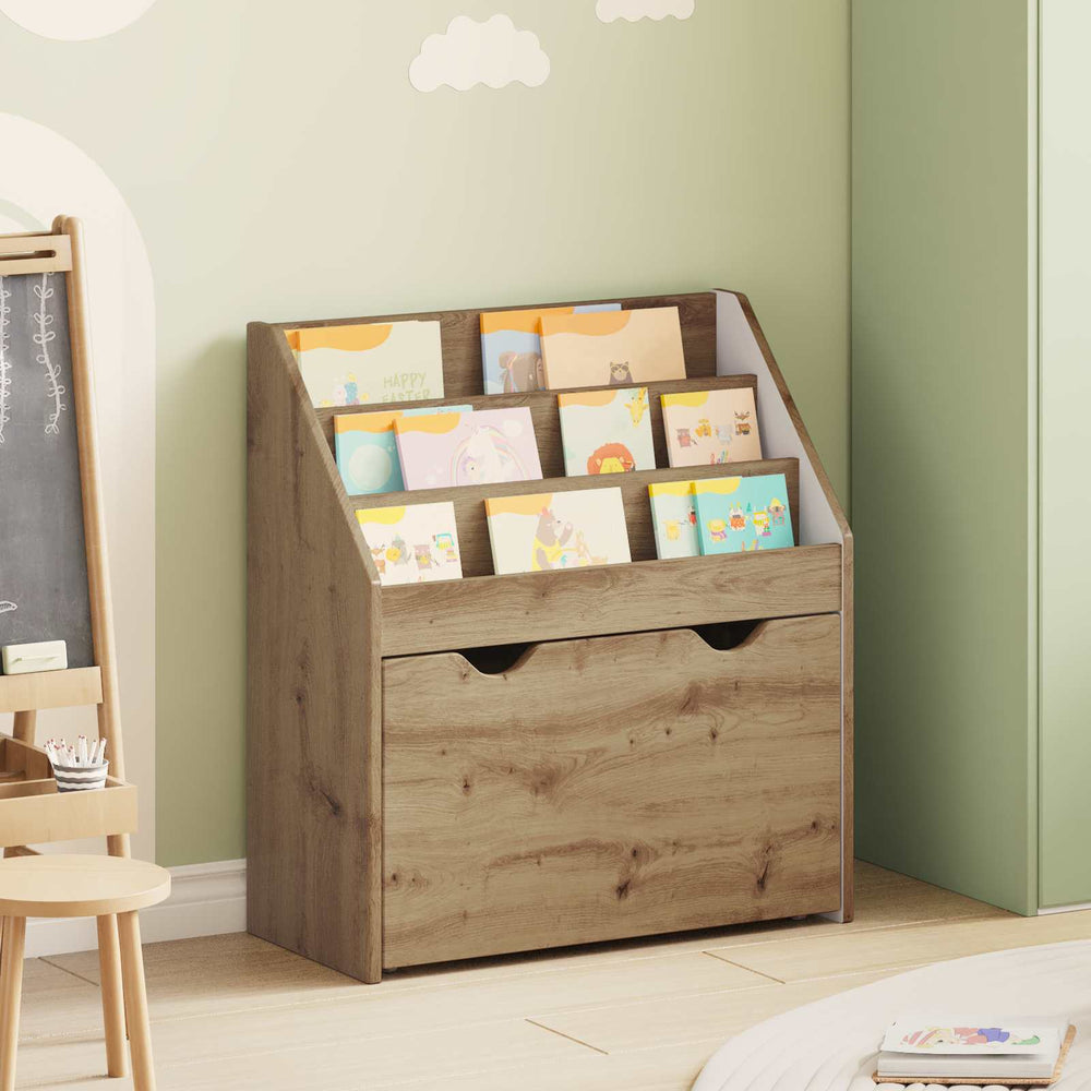 vidaXL Étagère enfant chêne artisanat 60x29,5x69 cm bois d'ingénierie