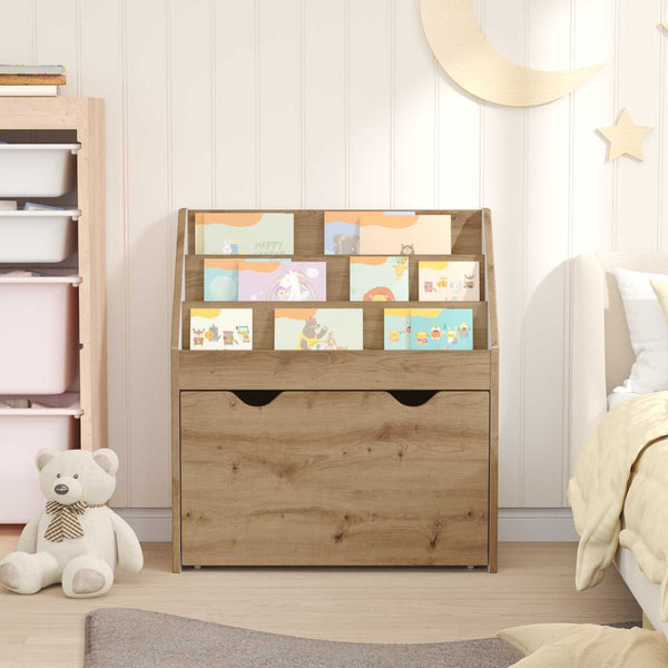 vidaXL Étagère enfant chêne artisanat 60x29,5x69 cm bois d'ingénierie
