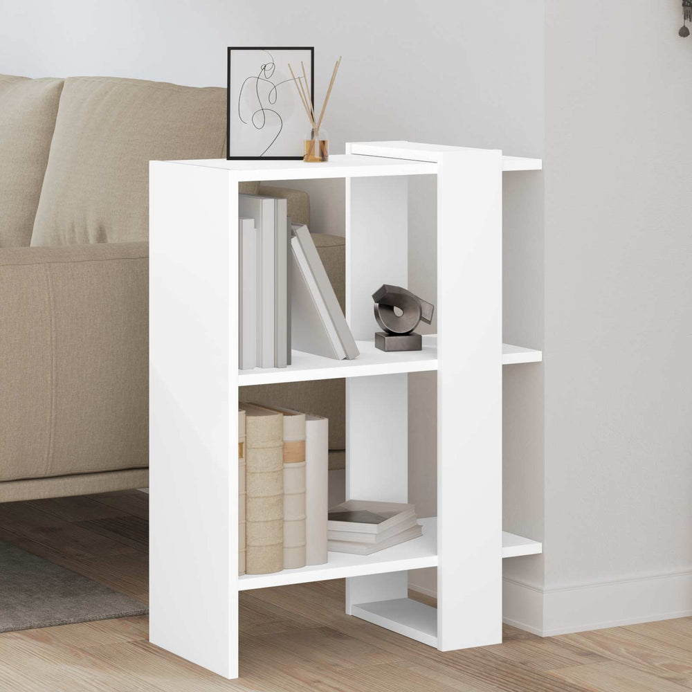 Weißes Bücherregal, 52 cm, Holzwerkstoff
