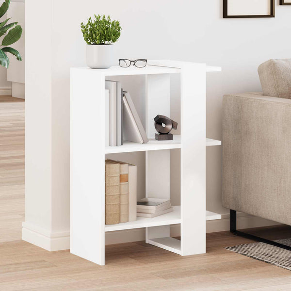 Weißes Bücherregal, 52 cm, Holzwerkstoff
