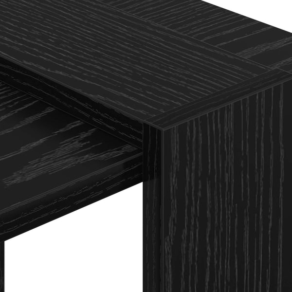 vidaXL Bibliothèque noir aspect chêne 52 x 25 x 71,5 cm