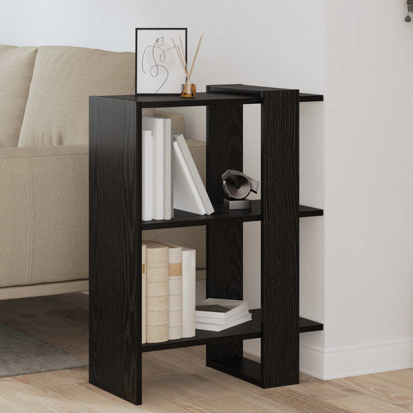 vidaXL Bibliothèque noir aspect chêne 52 x 25 x 71,5 cm