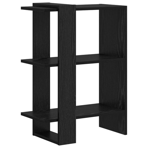 vidaXL Bibliothèque noir aspect chêne 52 x 25 x 71,5 cm