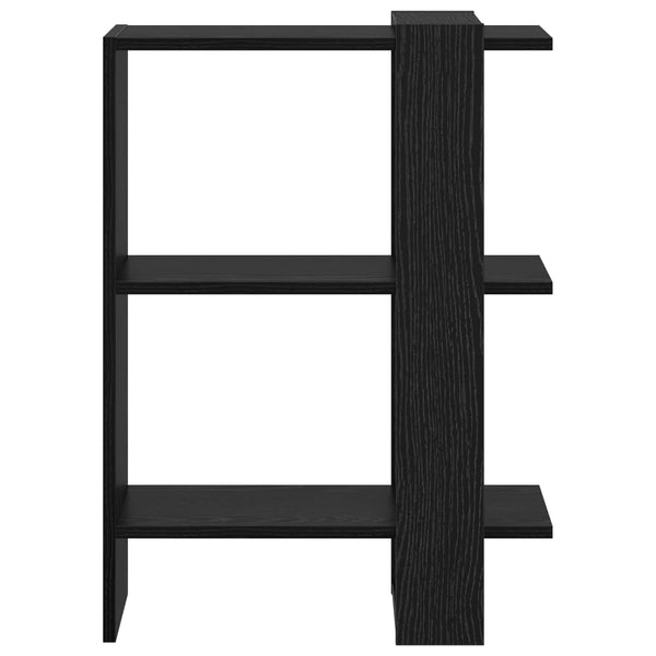 vidaXL Bibliothèque noir aspect chêne 52 x 25 x 71,5 cm