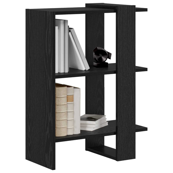vidaXL Bibliothèque noir aspect chêne 52 x 25 x 71,5 cm
