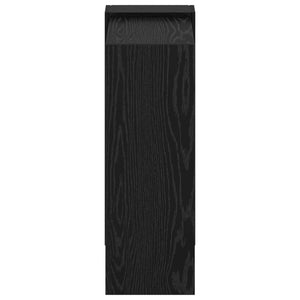 vidaXL Bibliothèque noir aspect chêne 52 x 25 x 71,5 cm