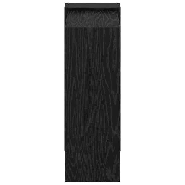 vidaXL Bibliothèque noir aspect chêne 52 x 25 x 71,5 cm