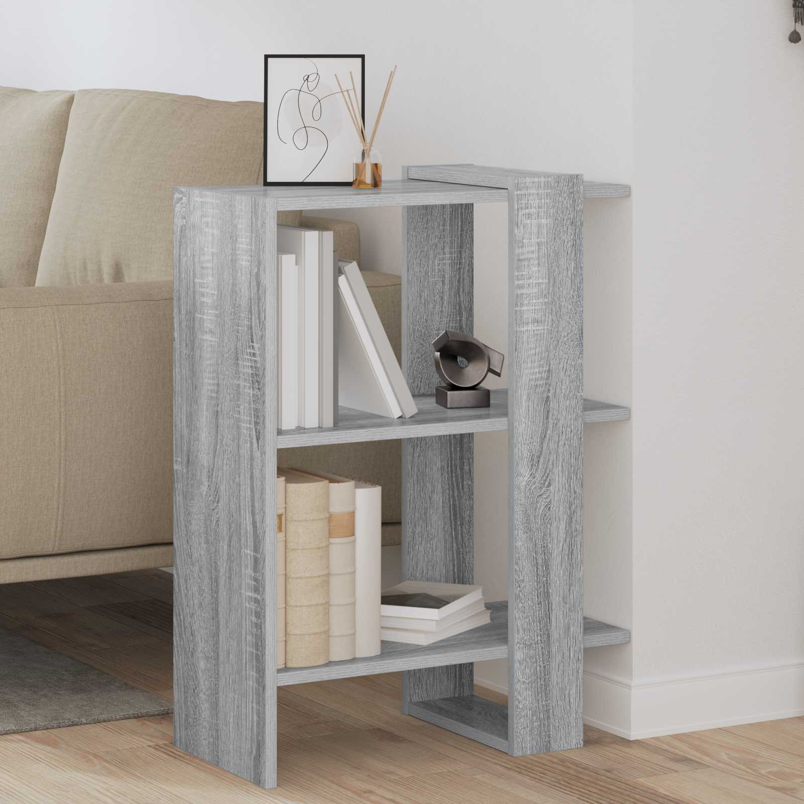 Graues Bücherregal Sonoma, 52 cm