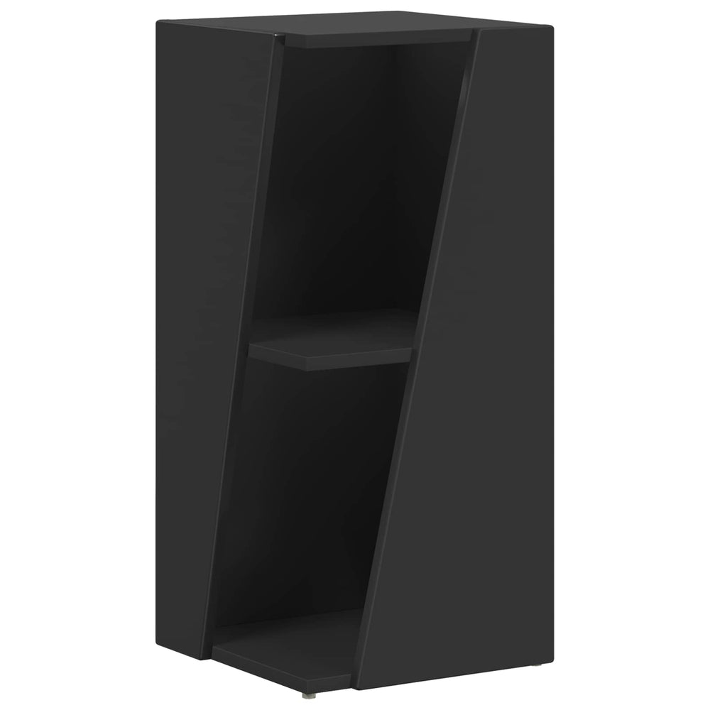 Schwarzes Seitenregal, 70,5 cm hoch