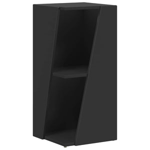 Schwarzes Seitenregal, 70,5 cm hoch