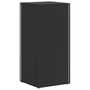 Schwarzes Seitenregal, 70,5 cm hoch