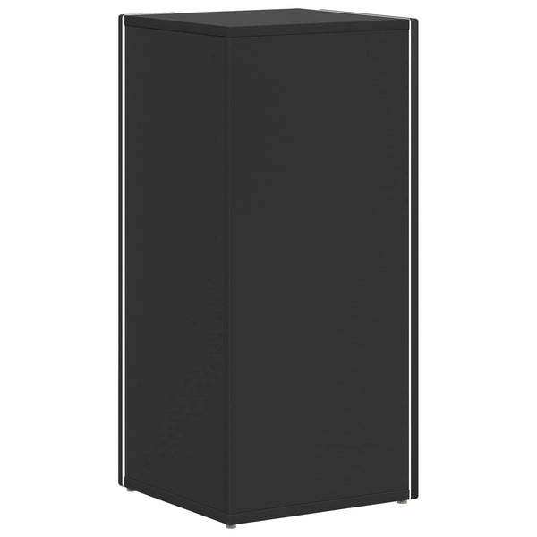Schwarzes Seitenregal, 70,5 cm hoch
