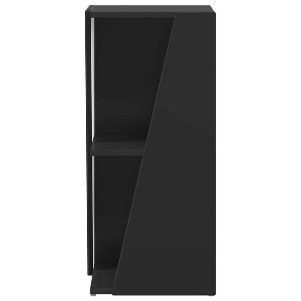 Schwarzes Seitenregal, 70,5 cm hoch