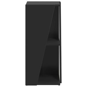 Schwarzes Seitenregal, 70,5 cm hoch