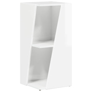 vidaXL Étagère d'appoint blanc brillant 33 x 32 x 70,5 cm bois d'ingénierie