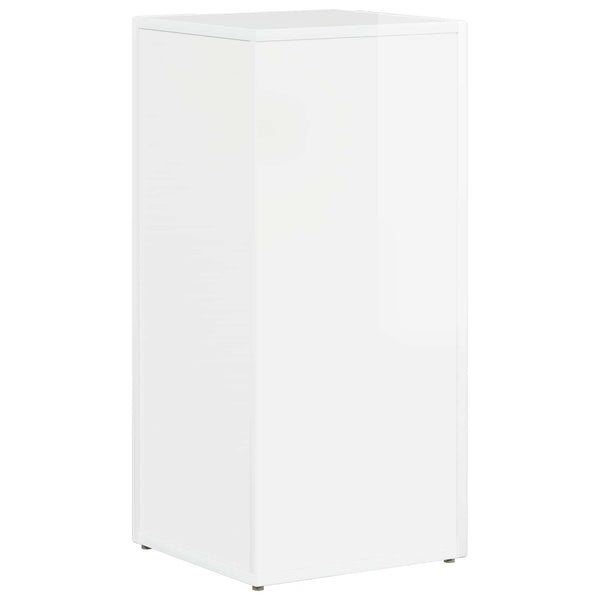 vidaXL Étagère d'appoint blanc brillant 33 x 32 x 70,5 cm bois d'ingénierie