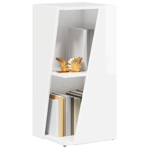 vidaXL Étagère d'appoint blanc brillant 33 x 32 x 70,5 cm bois d'ingénierie