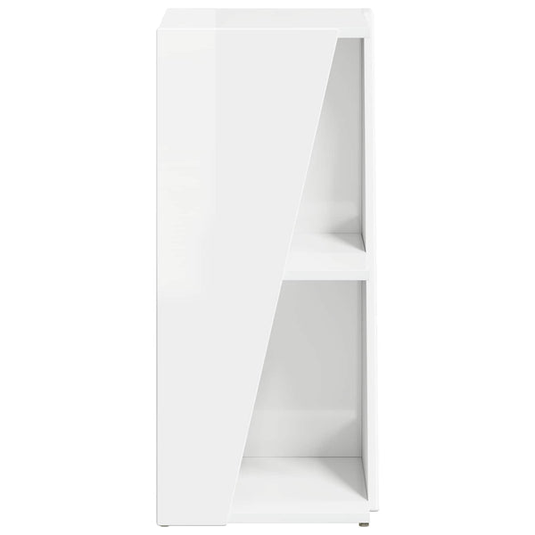 vidaXL Étagère d'appoint blanc brillant 33 x 32 x 70,5 cm bois d'ingénierie