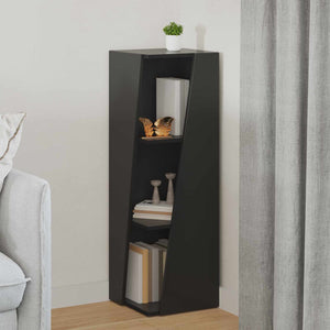 Schwarzes Seitenregal, 100,5 cm hoch