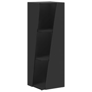 Schwarzes Seitenregal, 100,5 cm hoch