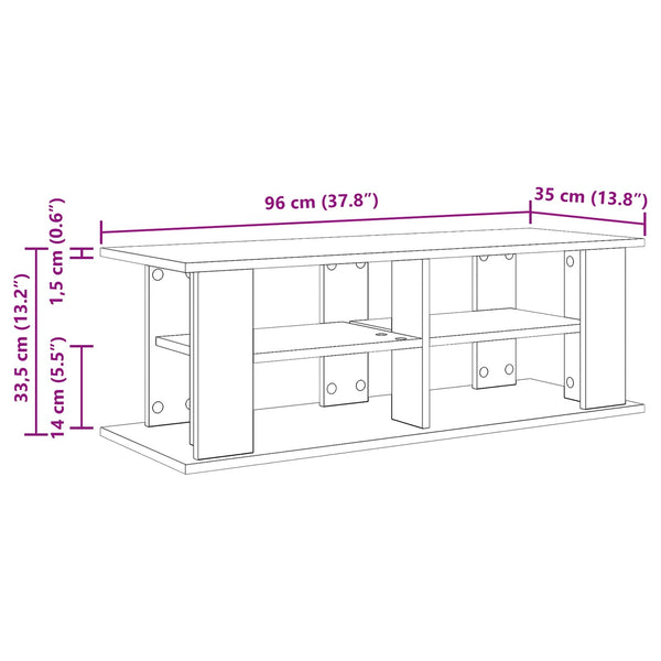 Weißer TV-Ständer 96 cm