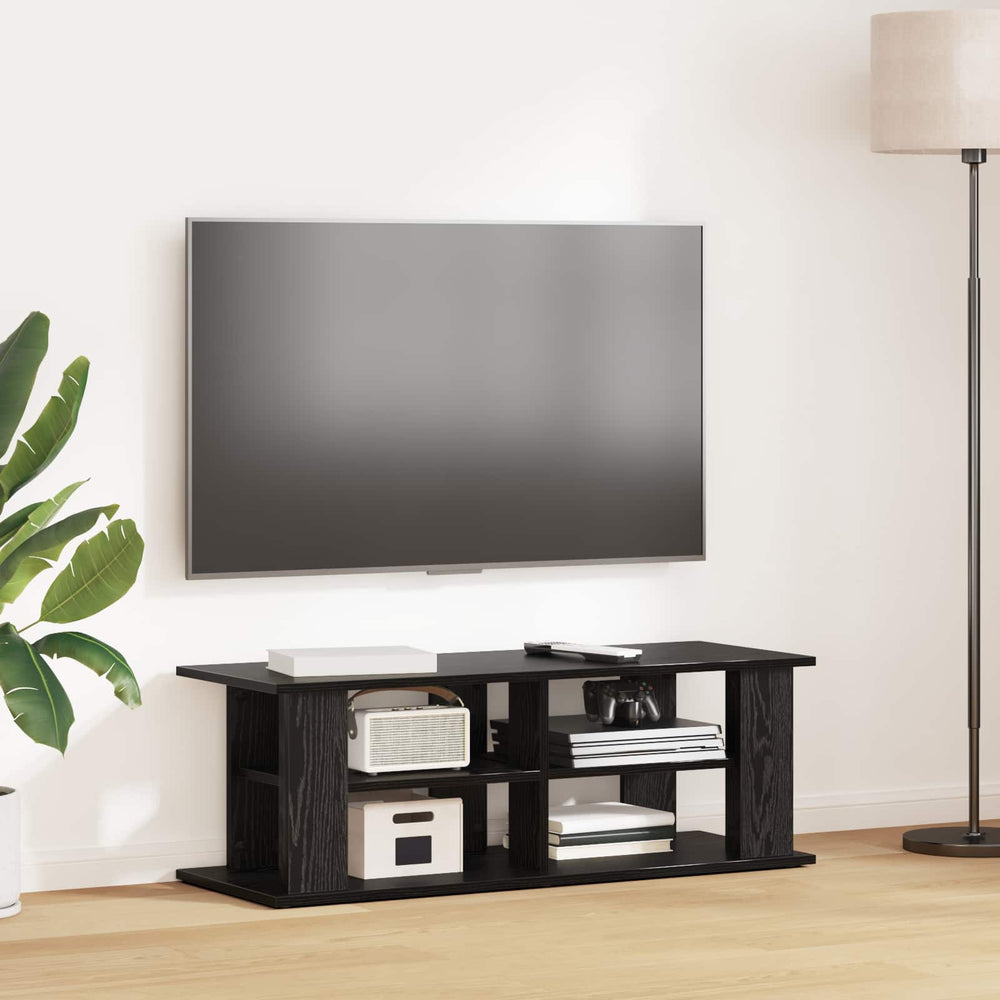 TV-Ständer Schwarz Eichenoptik 96 cm