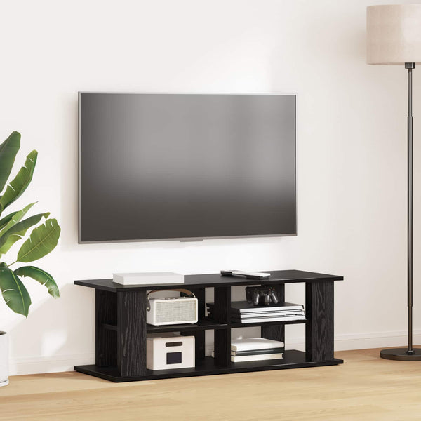 TV-Ständer Schwarz Eichenoptik 96 cm
