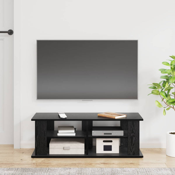 TV-Ständer Schwarz Eichenoptik 96 cm