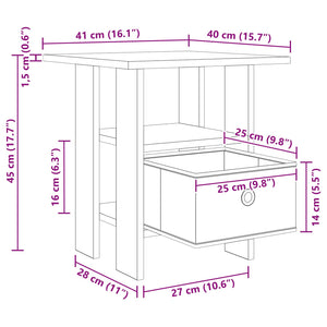 Nachttisch 2er Set Artisan Eiche