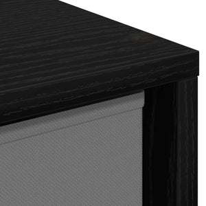 Schwarzes Sideboard Eichenoptik, 84,5 cm