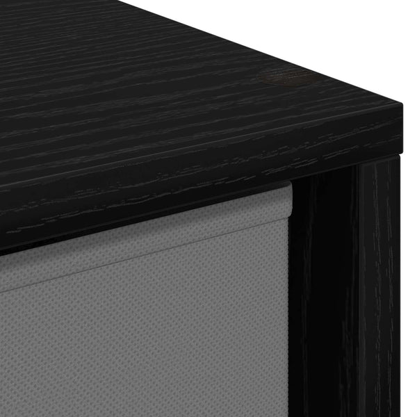 Schwarzes Sideboard Eichenoptik, 84,5 cm