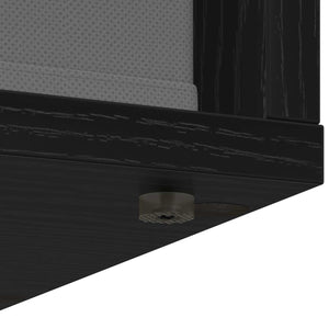 Schwarzes Sideboard Eichenoptik, 84,5 cm