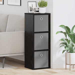 Schwarzes Sideboard Eichenoptik, 84,5 cm