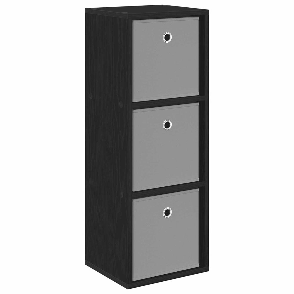 Schwarzes Sideboard Eichenoptik, 84,5 cm
