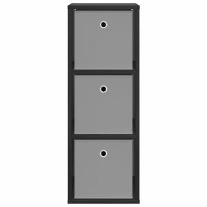 Schwarzes Sideboard Eichenoptik, 84,5 cm