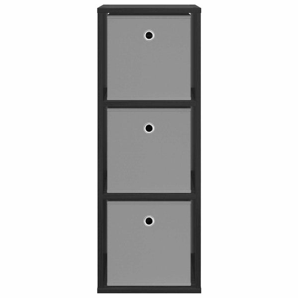 Schwarzes Sideboard Eichenoptik, 84,5 cm
