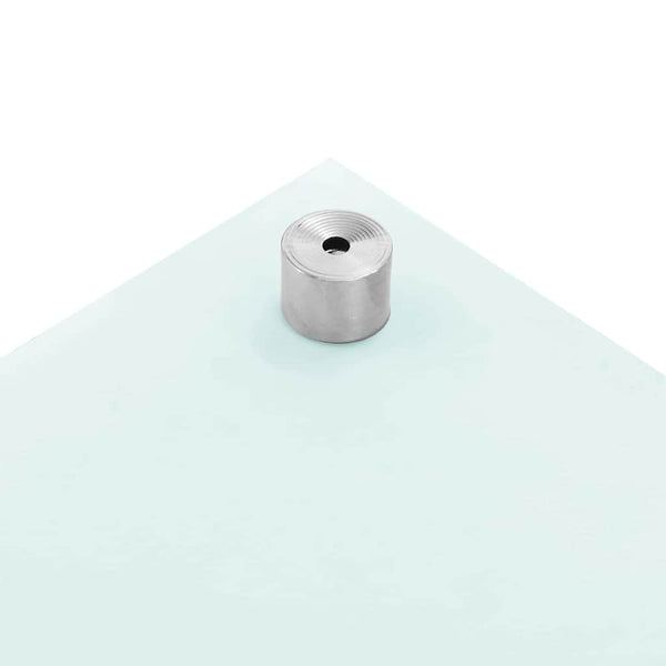 Küchenrückwand 2er Set Weiß Glas 90x40 cm