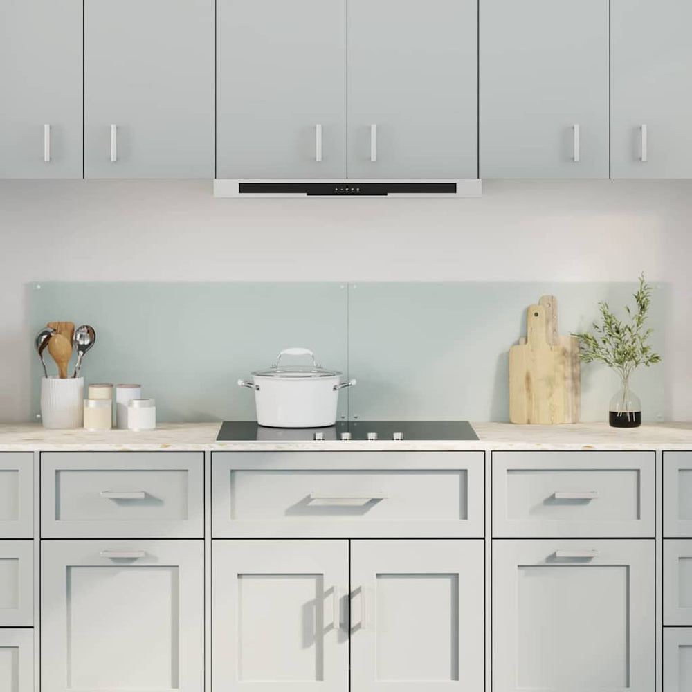 vidaXL Kitchen Splashback 2 pcs White 90 x 40 cm Tempered Glass