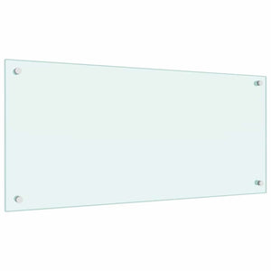 Küchenrückwand 2er Set Weiß Glas 90x40 cm