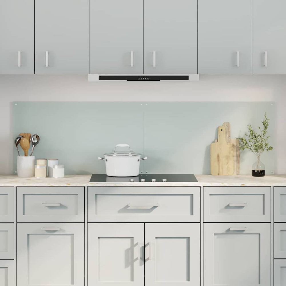 vidaXL Kitchen Backsplash 2 pcs White 90 x 50 cm Tempered Glass