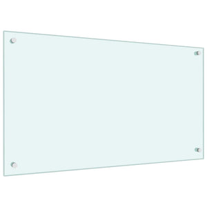 Küchenrückwand 2er Set Weiß Glas 90x50cm