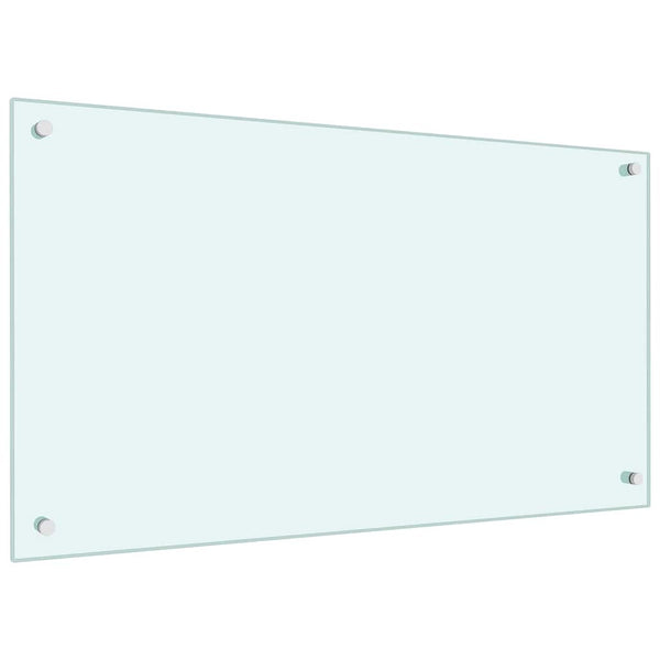 Küchenrückwand 2er Set Weiß Glas 90x50cm