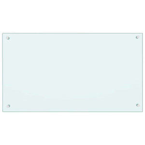 Küchenrückwand 2er Set Weiß Glas 90x50cm